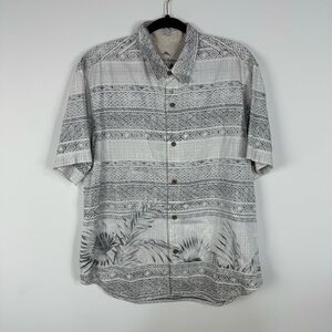 Tommy Bahama Cotton Short Sleeve Casual Button Down Top Summer Beach